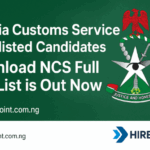 Nigeria Customs Service Shortlisted Candidates